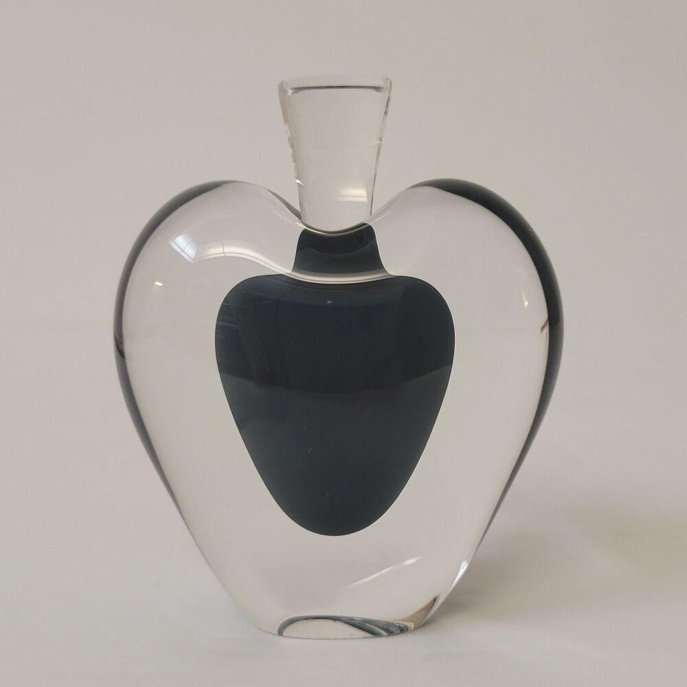Joseph Morel Zellige Signed Art Glass Perfume Bottle Paperweight VTG